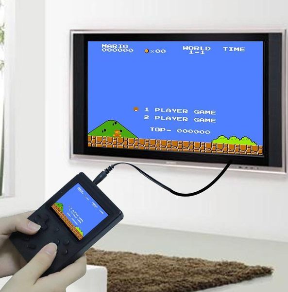 

hobbylane retro fc mini 3 inches 168 games double person version with handle hand-held gaming device d29 portable play game players