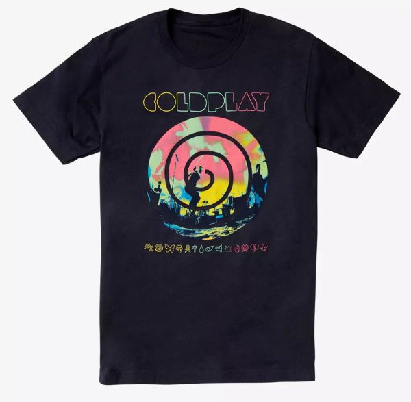 

Coldplay HEAD FULL OF DREAMS SWIRL T-Shirt Navy NWT 100% Authentic, White;black