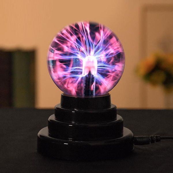 

novelty lighting plasma ball sphere crystal lamp deskglobe night light up decor touch sensitive table usb power household kids gift