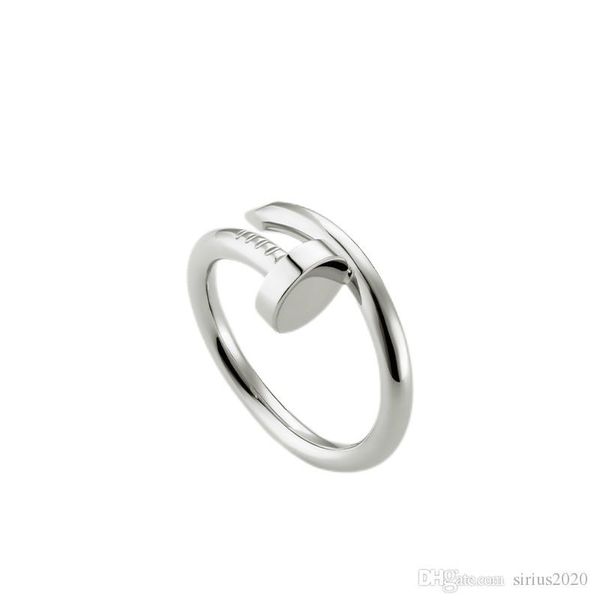 

diamond nail ring men's band rings classic luxury designer jewelry women titanium steel alloy gold-plated 3 colors gold/silver/rose nev
