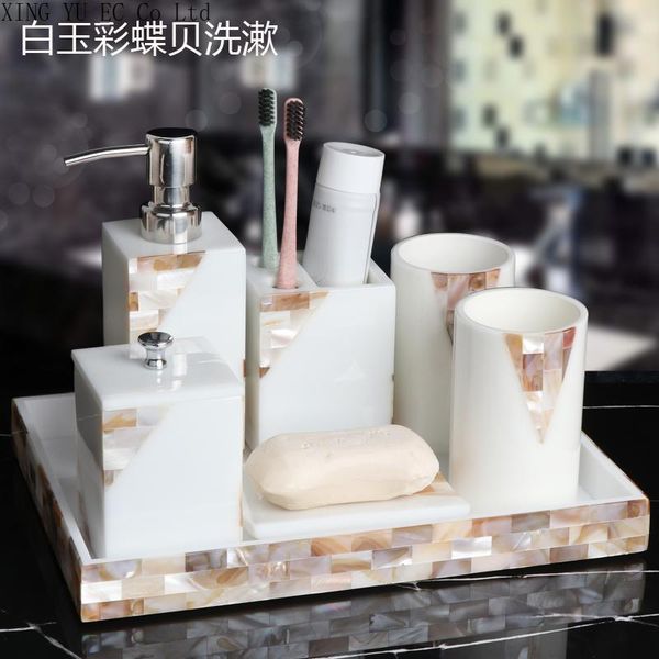 

nordic modern bathroom supplies creative resin mouthwash cup soap dish toothbrush holder home decoration accessories bath accessory set