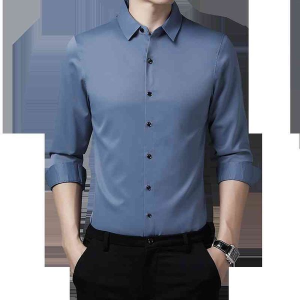 

browon men's long sved shirt, solid color wrinkle proof wedding shirt, with back neck, busins, autumn, White;black