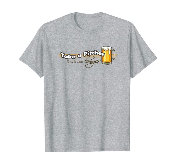 

take a pitcher it will last longer, beer t-shirt, White;black