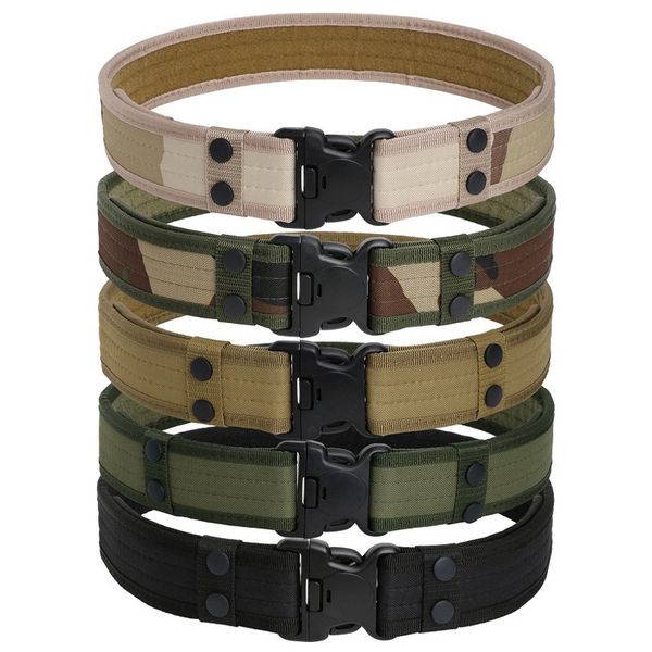

army style combat belts quick release tactical belt fashion men canvas tail tape outdoor yacht 9 colors optional belts6izw, Black;brown