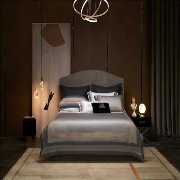 

bedding sets 1200tc egyptian cotton ultra soft chic embroidery duvet cover set  king 4pcs breathable for all seasons