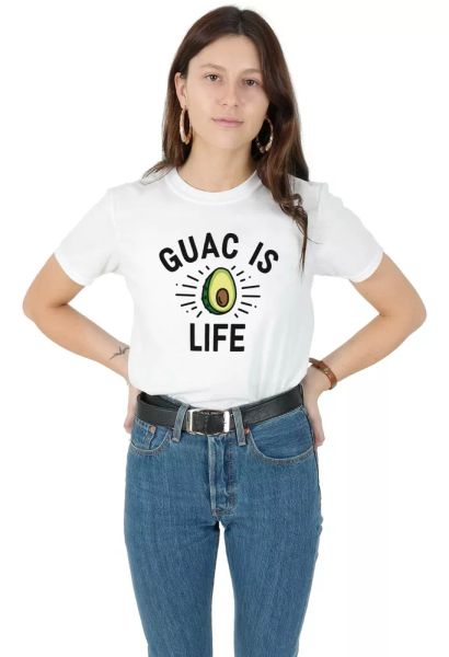 

guac is life t-shirt shirt tee fashion funny guacamole avocado vegetarian, White;black