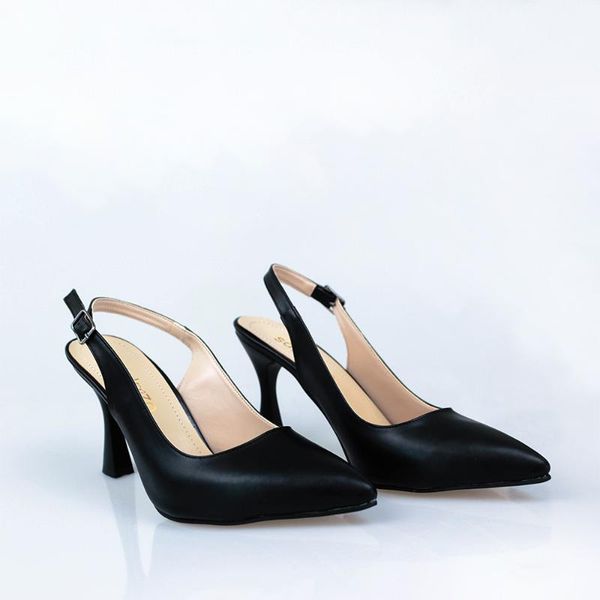 

dress shoes open back heels classic rear gusset female women 's stiletto, Black