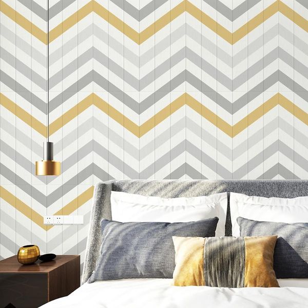 

wallpapers wallpaper self-adhesive waterproof 3d wall stickers nordic geometric stripes children's bedroom study decoration sticker