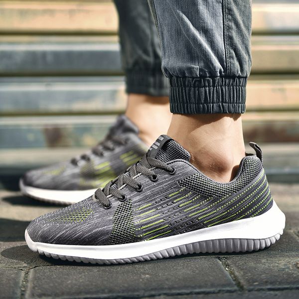 

2021 fly knit women mens running shoes gray black blue red sports runners trainers sneakers size 39-45 code: 97-2065