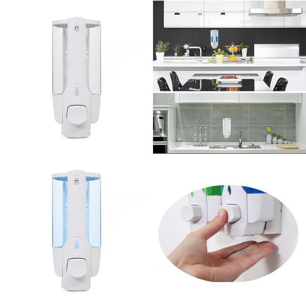 

350ml wall mount soap dispenser shower manual sanitizer with lock single head bathroom kitchen liquid cleaner outdoor gadgets