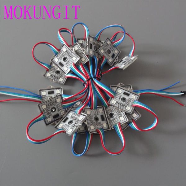 

400pcs (20pcs/string) ws2801 dc12v ip65 waterproof super bright full color 35*35 smd 4 led module string light modules