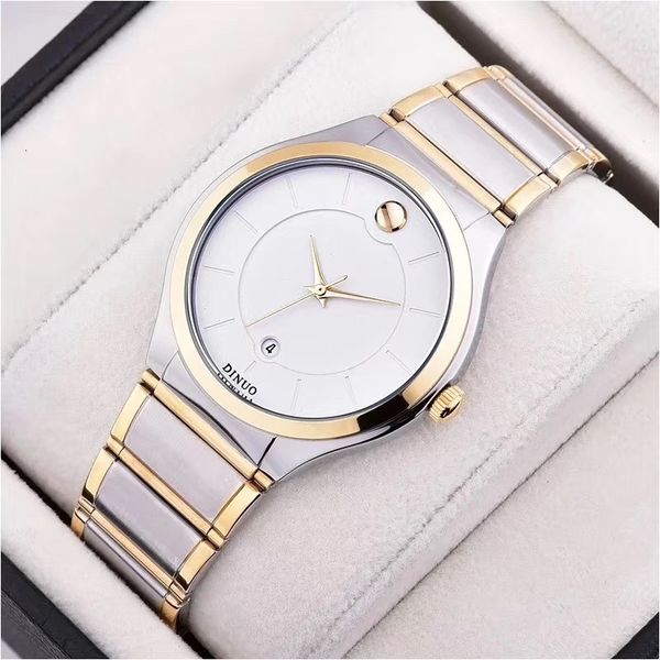 

dinuo women's steel band watch 2021 high grade simple fashion dino waterproof quartz 5517, Slivery;brown