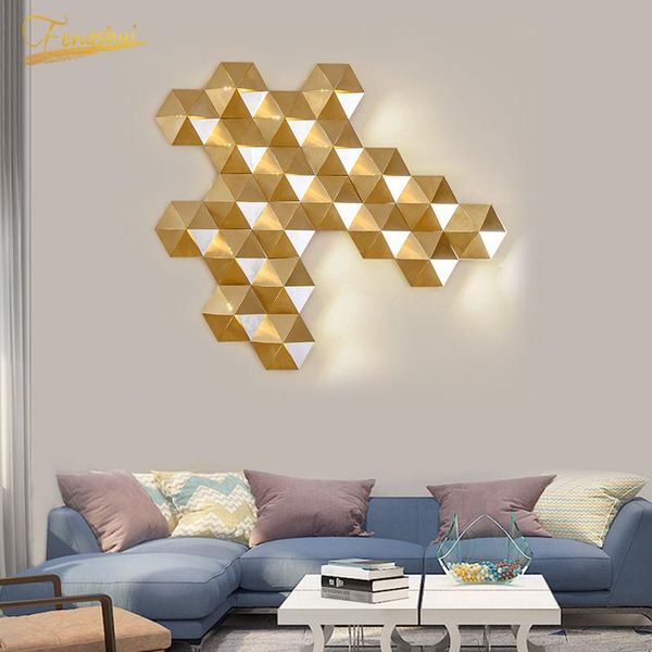 

wall lamps nordic led gold lamp home decor light bedroom bedside dining living room lighting corridor el hall sconce