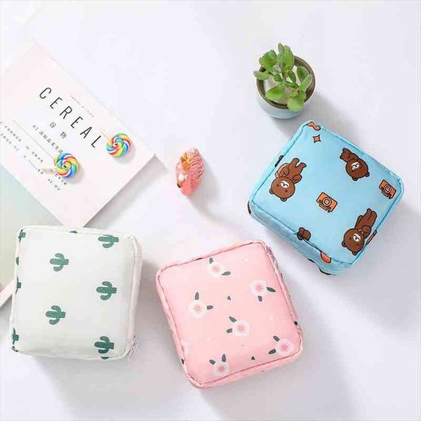 

tampon storage sanitary pad pouch cosmetic bag women napkin organizer ladies makeup girls holder