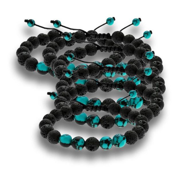 

link, chain trendy adjustable lava stone bracelet for women men natural black volcanic buddha bead jewelry gift yoga bracelets