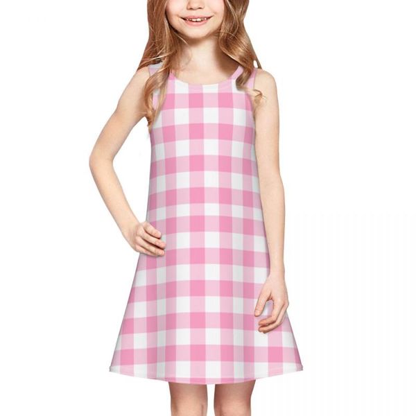 

casual dresses children's printed sleeveless elegant skirt 2021 wear, Black;gray