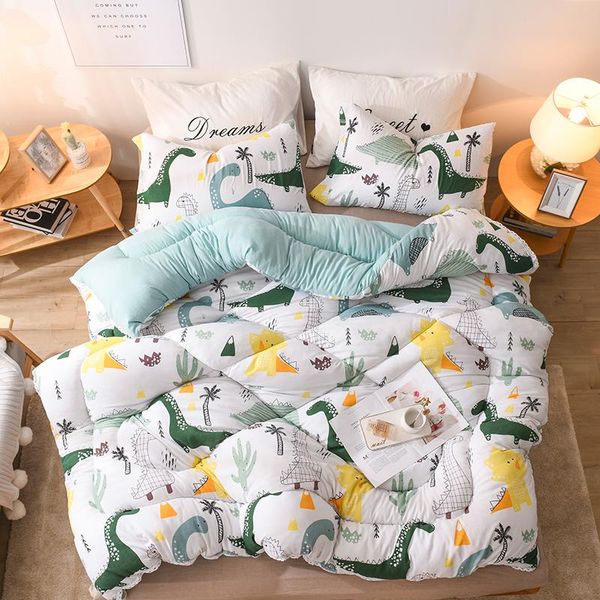 

comforters & sets winter comforter soft quilts 200*230cm home bedding blanket freshness style thicken duvet 100% washed cotton