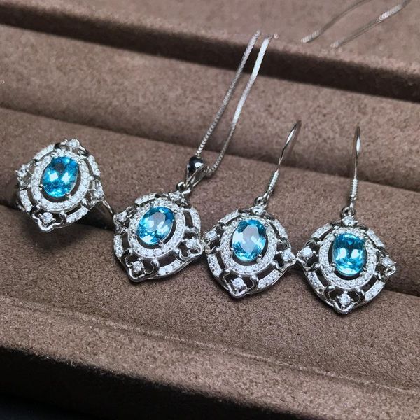 

boutique jewels 925 sterling silver with natural z ring pendant earrings for lady set goddess bracelet, & necklace, Black