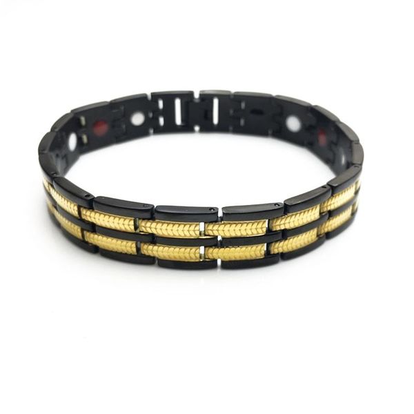 

link, chain 2021 charm 13mm stainless steel bracelets for women men fashion jewelry gift double layers geometric wristband, Black