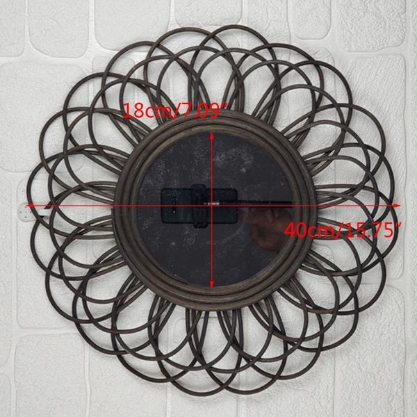 

40cm rattan dressing mirror innovative art decor round makeup mirrors bathroom