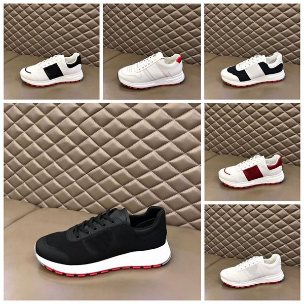 

luxury shoes casual sports comfortable leather brand designer size38-44, Black