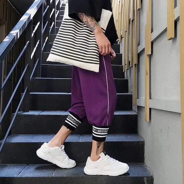 

spring and summer chinese style wild male youth super fire cotton sports harajuku casual pants men's, Black
