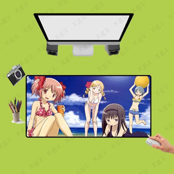 

mouse pads & wrist rests xgz anime girl rubber gaming accessories pad mat keyboard player xxl pc mousepad large mats game gamer