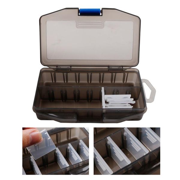 

fishing accessories baits compartments storage case fish lures hooks tackle box for