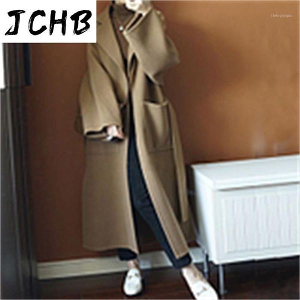 

tajiayne winter 2021 women's coats woman 100% wool jackets especially female double-sided cashmere coat slim abrigo mujer tn1565 & blen, Black