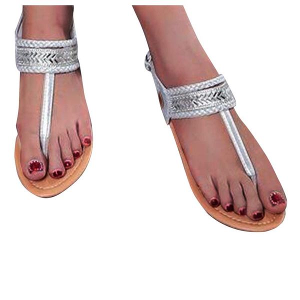 

boho beach sandals women 2021 roman flip flops shoes woman summer flat clip toe ladies outdoor sandalias mujer, Black