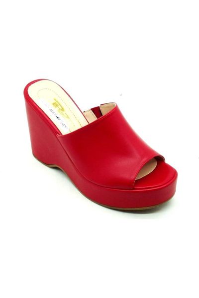

slippers women's red skin wedges casual, Black