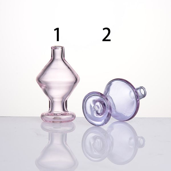 Farbiges Glas 27 mm Bubbler Carb Cap Rauchzubehör für Quarz Banger Nails Wasserpfeifen Bongs Dab Rig 1833