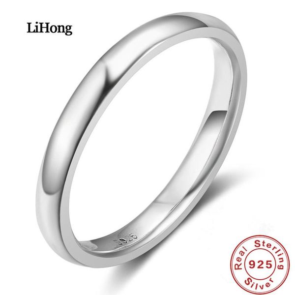 

cluster rings eternal classic 100% 925 silver ring simple glossy lady birthday gift, Golden;silver
