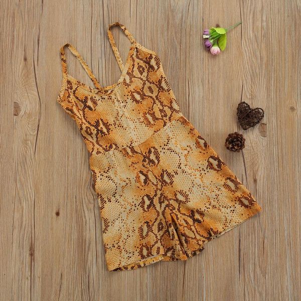 

jumpsuits 2021 infant summer sleeveless romper, baby girls animal print v-neck spaghetti strap playsuit, Blue