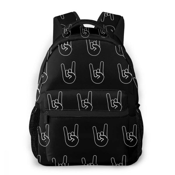 

backpack rock roll heavy metal music for girls boys travel rucksackbackpacks teenage school bag