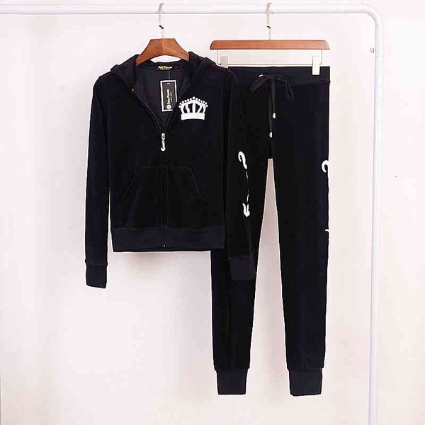 

women's two piece pants set of 2-piece women with hoodies, pants and hoodies zipper, spring fashion autumn slrh, White