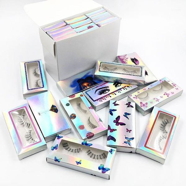 

12pcs 3d eyelashes natural long cruelty-handmade black strip lashes reusable false upper1