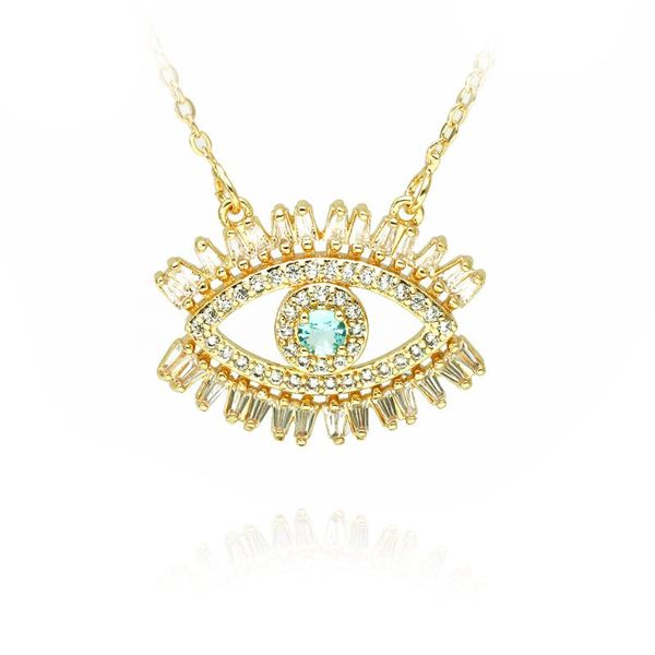 

pendant necklaces women girls angel's eye delicate gold/silver plated necklace