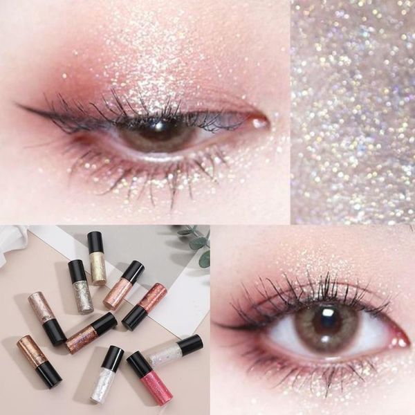 

eye shadow shiny waterproof liquid eyeshadow metallic monochrome eyeliner pen cosmetics beauty party makeup tools