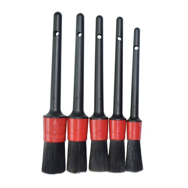 

car sponge 5pcs multi-functional detailing brushes wash slit brush clean seat detail natural boar hair