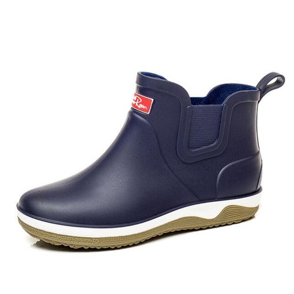 

men's rubber sole galloping fishing boots short women's garden shoes, Black;red