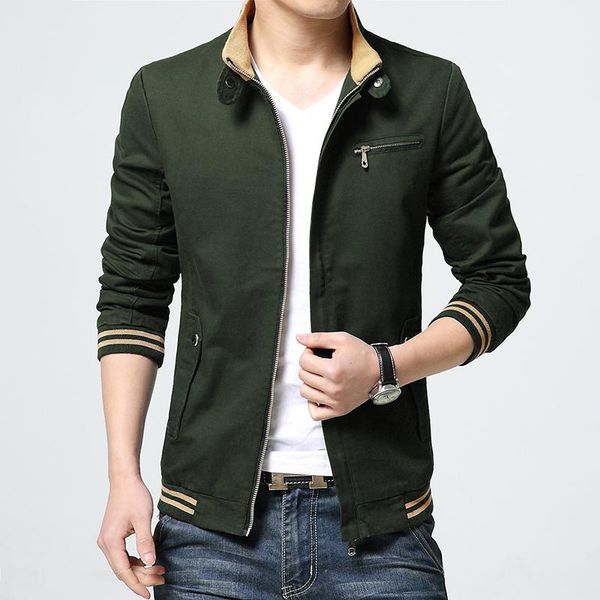 

men jackets safari style coats 2021 spring cotton streetwear male outerwear mens plus size outdoors bomber jacket men's, Black;brown