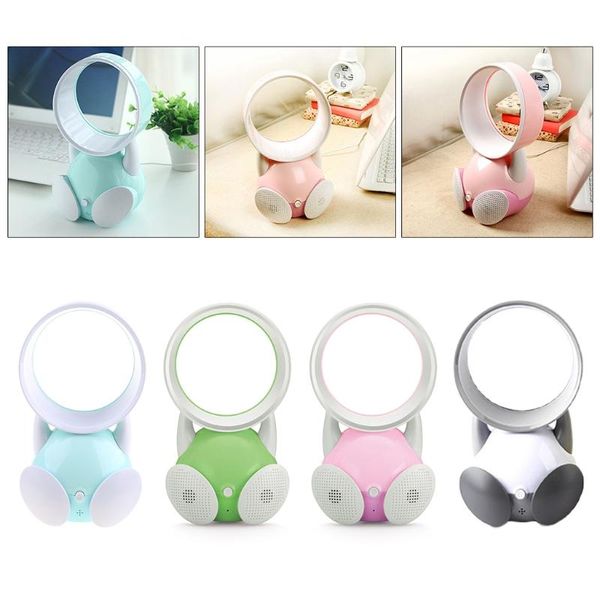 

electric fans cute cartoon bladeless quiet mini fan portable deskair coolers usb charging smart personal cooling tool for summer home h0