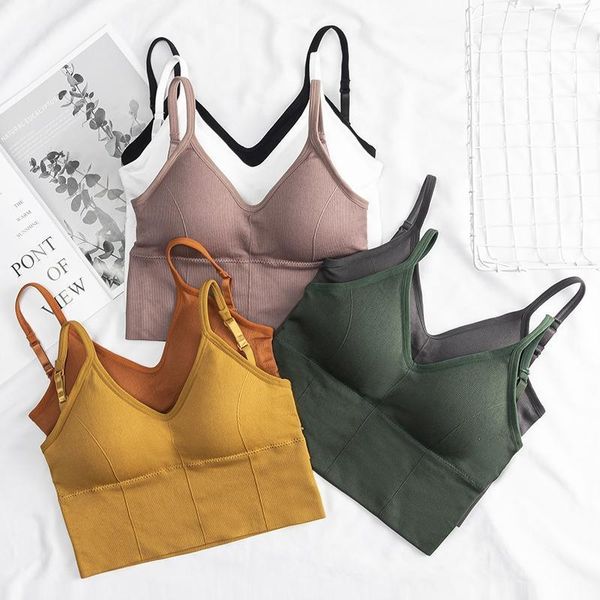 

bralette push up bra women's lingerie tank seamless bras female invisible sport camisoles & tanks, Black;white