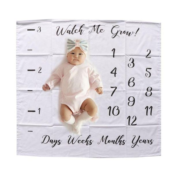 

blankets & swaddling born baby blanket for pos background pography monthly growth milestone numbers props stroller cover anniversary