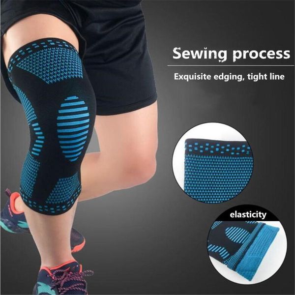 

elbow & knee pads sports protector basketball training running fitness meniscus, Black;gray