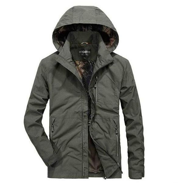 

men's jackets 2021 casual hooded coats men outerwear brand male clothing plus size afs zdjp, Black;brown