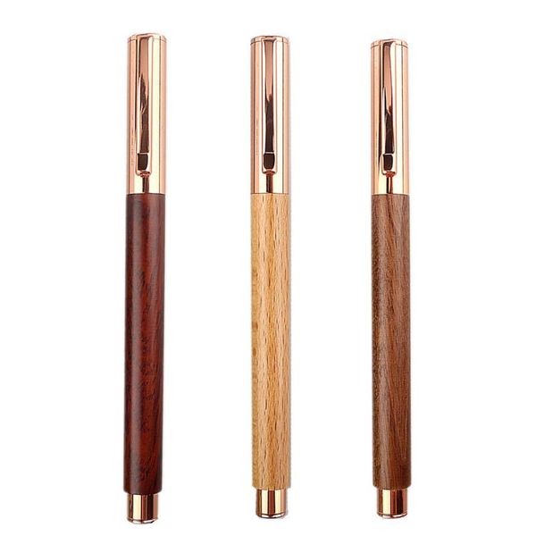 

fountain pens school supplies luxury wood pen ink nib 0.5mm