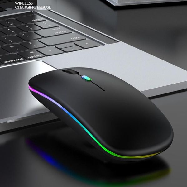 

mice wireless mouse rgb bluetooth computer silent rechargeable ergonomic mause with led backlit usb optical for pc laptop