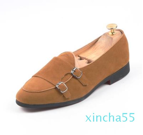 

fashion men loafers men's england velvet slippers british dress shoes men's flats wedding and party shoes, Black